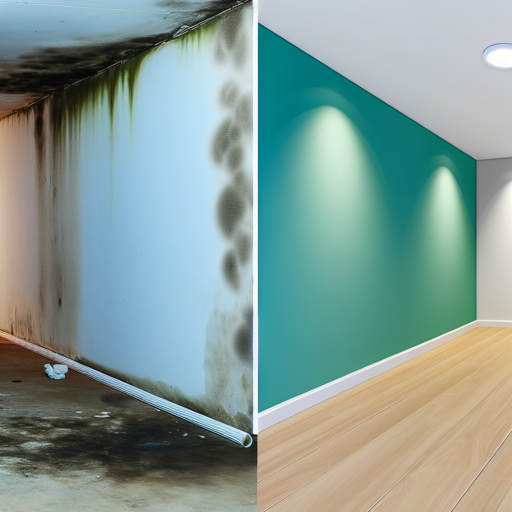 Professional mold remediation equipment set up inside a Roanoke VA residential basement during active treatment